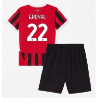 Maglie da calcio AC Milan Emerson Royal #22 Prima Maglia Bambino 2024-25 Manica Corta (+ Pantaloni corti)